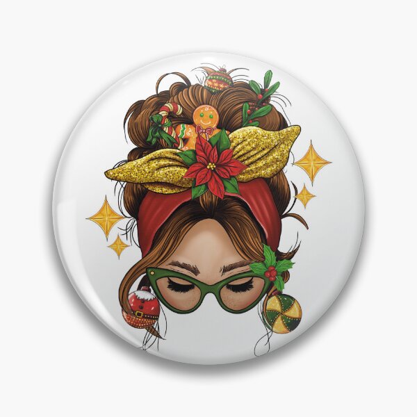 Item preview, Messy Bun Christmas Vibes, Merry Christmas tee, Love Christmas tee,Gnome Tee designed and sold by LunaNovaArtShop.