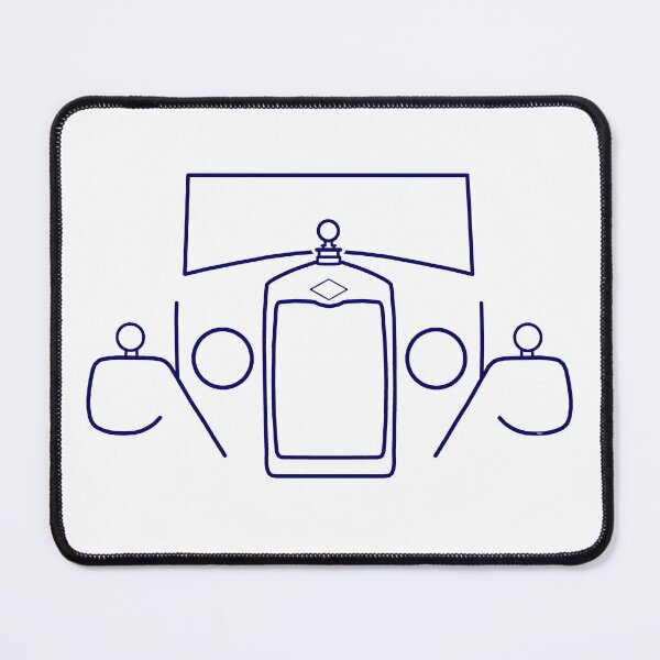 Item preview, Riley Monaco 1930s British classic car blue outline designed and sold by soitwouldseem.