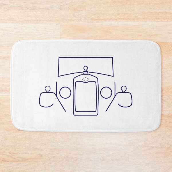 Item preview, Riley Monaco 1930s British classic car blue outline designed and sold by soitwouldseem.