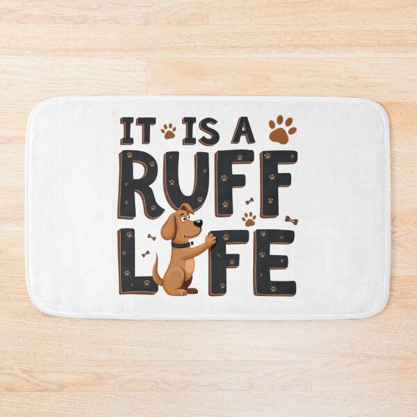 Item preview, funny dog life design It Is A Ruff Life saying meme dog lover gift ‎Dog behavior graphic designed and sold by LuxeGraphix.
