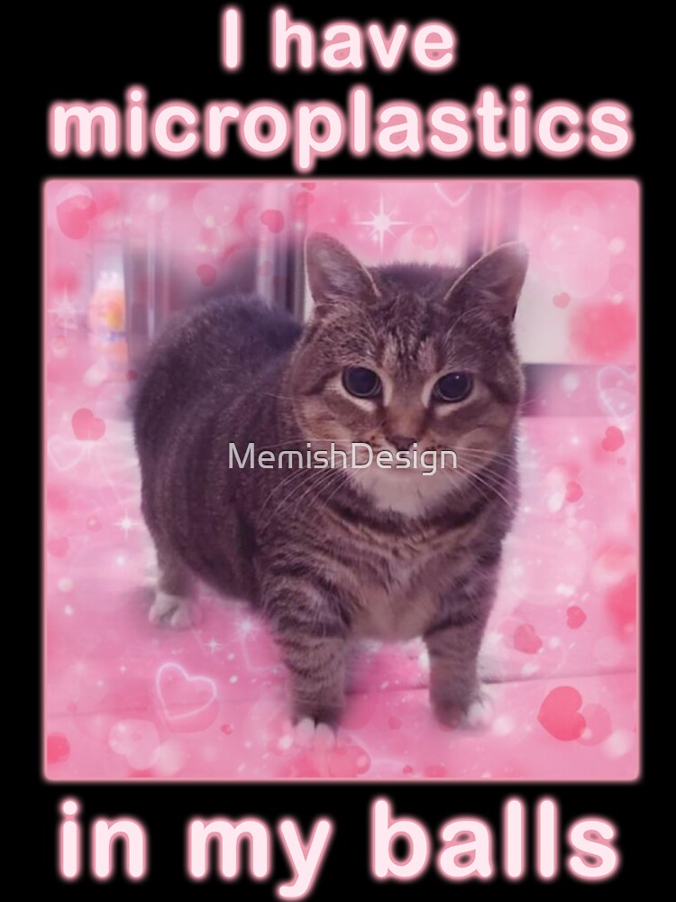 Thumbnail 7 of 7, Oversized T-Shirt, Microplastics in Balls Funny Cat Meme Gifts designed and sold by MemishDesign.