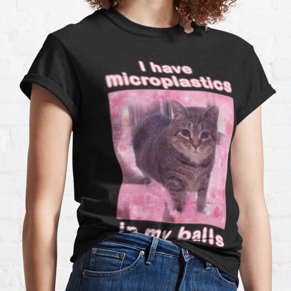 Item preview, Microplastics in Balls Funny Cat Meme Gifts designed and sold by MemishDesign.