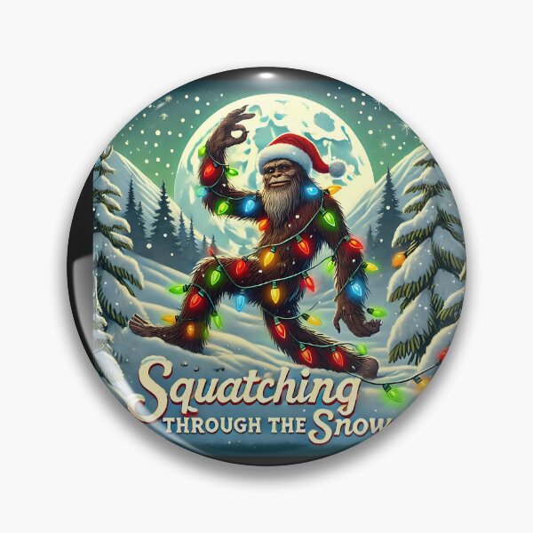 Item preview, Xmas Christmas Bigfoot Squatch Squatching Through The Snow designed and sold by SztylishDesigns.