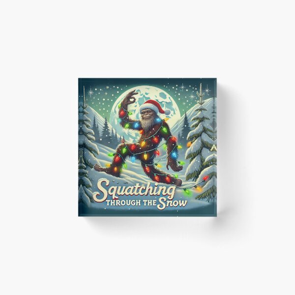 Item preview, Xmas Christmas Bigfoot Squatch Squatching Through The Snow designed and sold by SztylishDesigns.