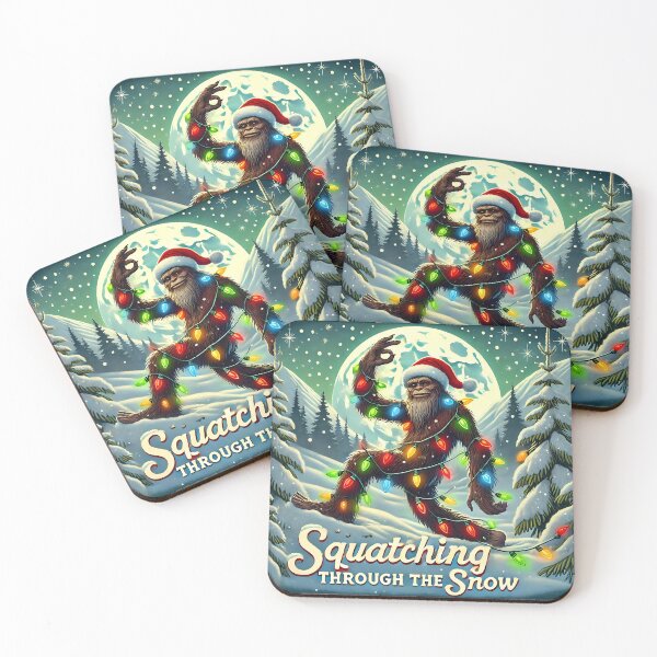 Item preview, Xmas Christmas Bigfoot Squatch Squatching Through The Snow designed and sold by SztylishDesigns.
