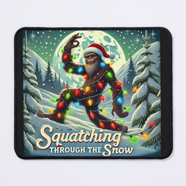 Item preview, Xmas Christmas Bigfoot Squatch Squatching Through The Snow designed and sold by SztylishDesigns.