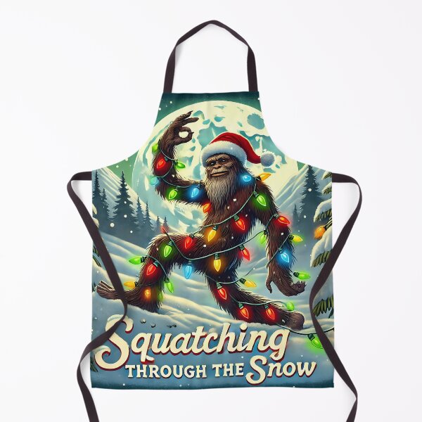 Item preview, Xmas Christmas Bigfoot Squatch Squatching Through The Snow designed and sold by SztylishDesigns.