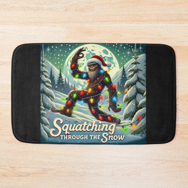 Item preview, Xmas Christmas Bigfoot Squatch Squatching Through The Snow designed and sold by SztylishDesigns.