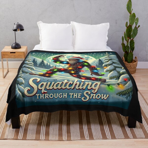 Item preview, Xmas Christmas Bigfoot Squatch Squatching Through The Snow designed and sold by SztylishDesigns.
