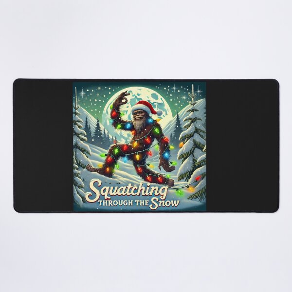 Item preview, Xmas Christmas Bigfoot Squatch Squatching Through The Snow designed and sold by SztylishDesigns.