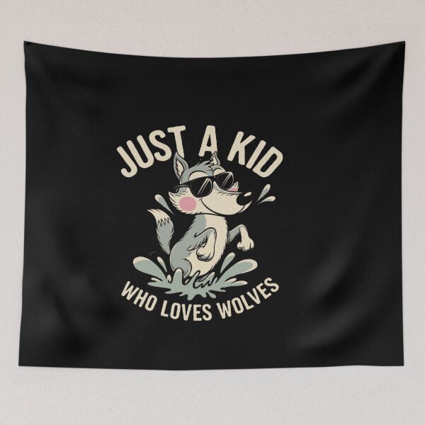 Item preview, Kid Who Loves Wolves designed and sold by Tee Studio.