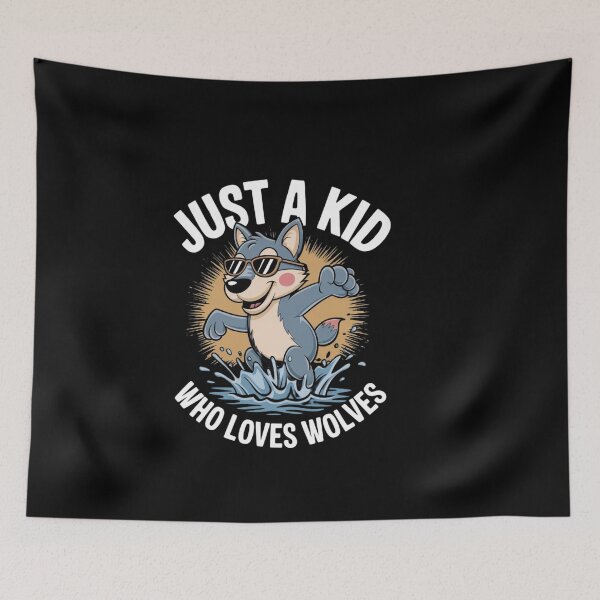 Item preview, Just a Kid Wolves designed and sold by Tee Studio.