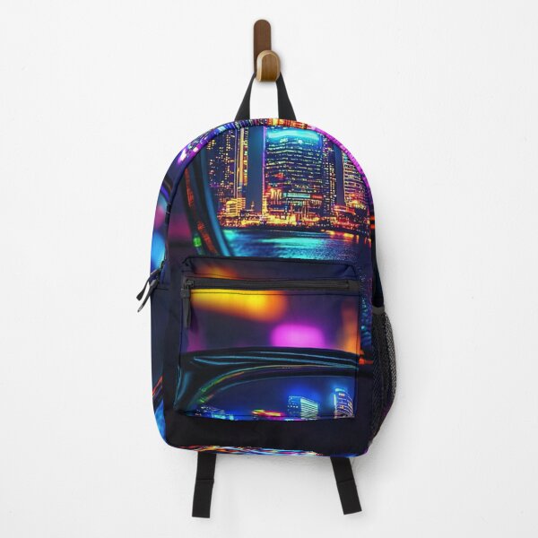 Item preview, Neon Skyline Reflected in Sunglasses - Futuristic Cityscape Art designed and sold by Creet-Design.