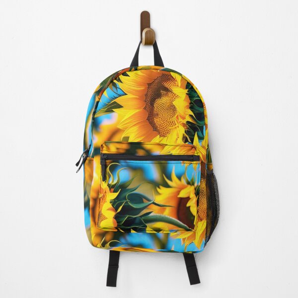 Item preview, Lively sunflower field under a bright sky – photo print for nature lovers designed and sold by TRex-Landscapes.