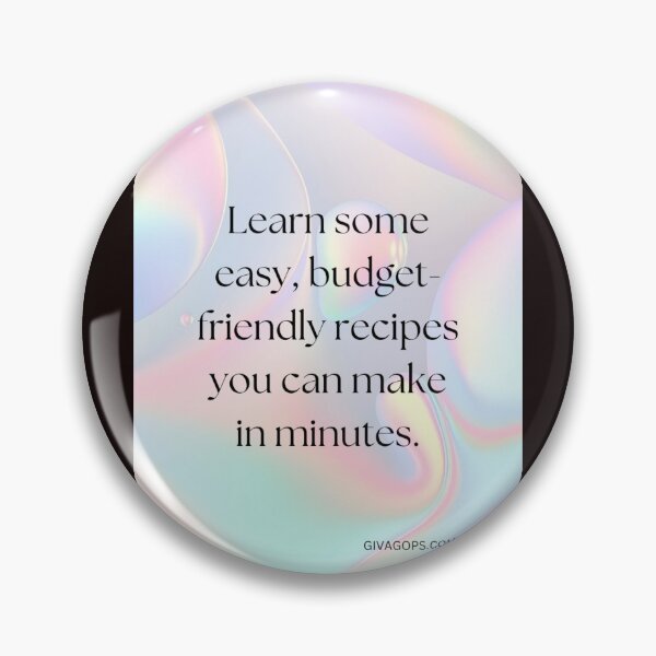 Item preview, Learn Some Easy, budget-friendly Recipes You Can Make in Minutes designed and sold by CUTESTUFFnow.