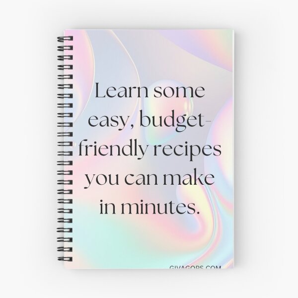 Item preview, Learn Some Easy, budget-friendly Recipes You Can Make in Minutes designed and sold by CUTESTUFFnow.