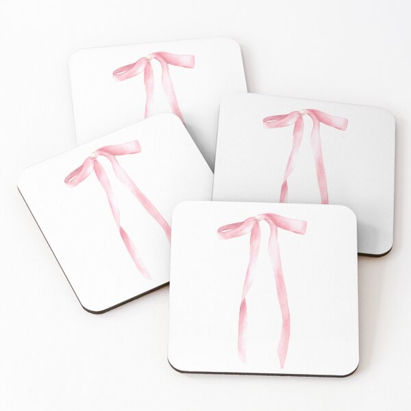 Item preview, Watercolor ribbons and bows with pearl earrings seamless pattern. Grey and pink colour Hand drawn coquette illustration designed and sold by BartolArt.