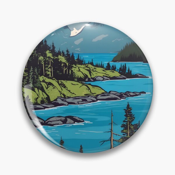 Item preview, Mingan Archipelago National Park Canada Vintage Travel Tourism  designed and sold by TravelersGems.