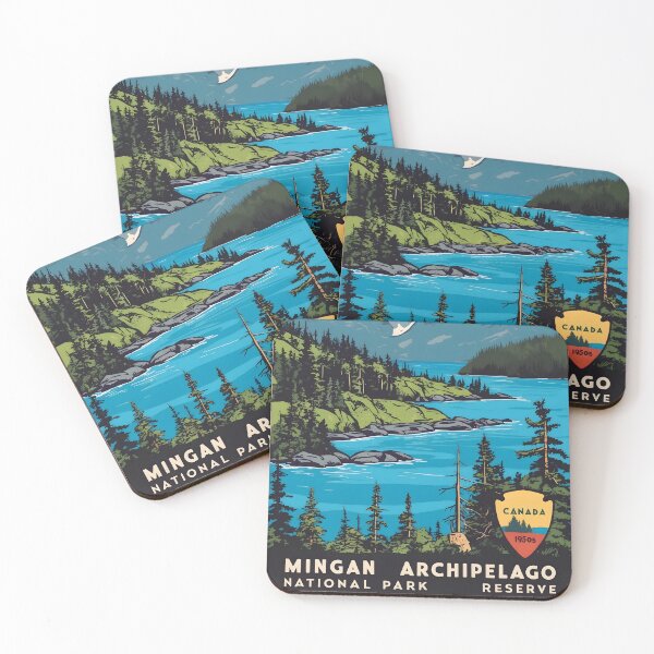 Item preview, Mingan Archipelago National Park Canada Vintage Travel Tourism  designed and sold by TravelersGems.