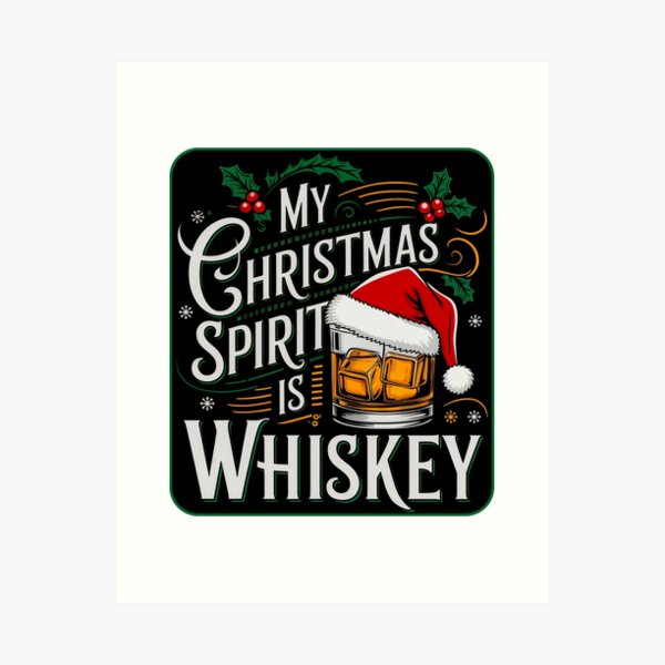 Item preview, My Christmas Spirit Is Whiskey designed and sold by Angry Swan Designs.
