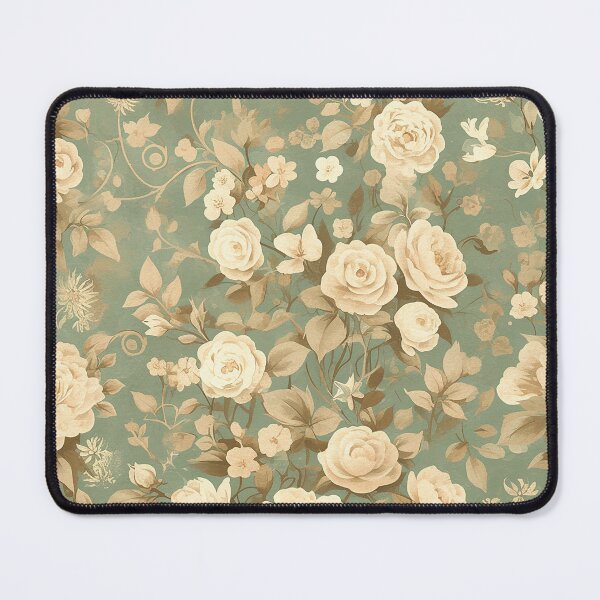 Item preview, Vintage Green and Beige Floral Elegance designed and sold by kyungmie87.