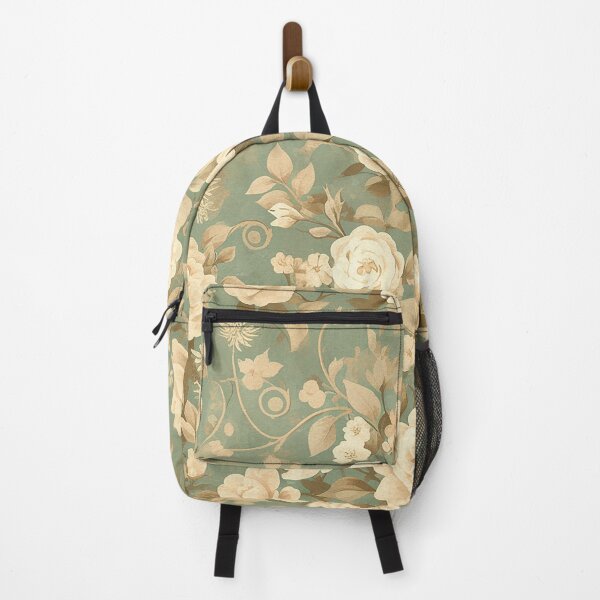 Item preview, Vintage Green and Beige Floral Elegance designed and sold by kyungmie87.
