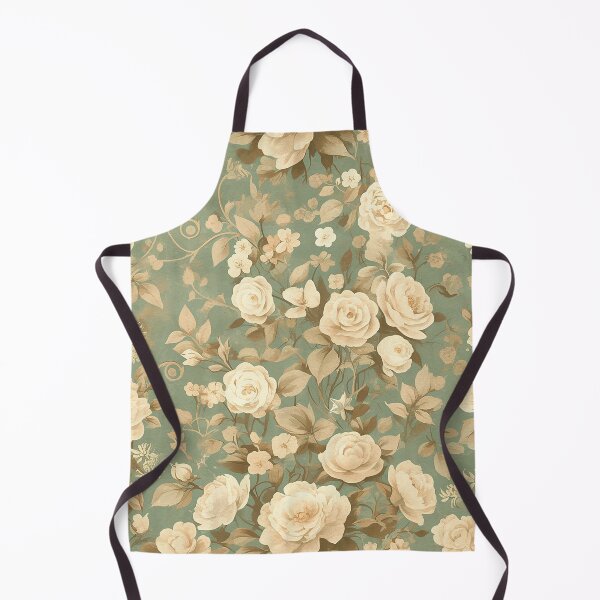 Item preview, Vintage Green and Beige Floral Elegance designed and sold by kyungmie87.