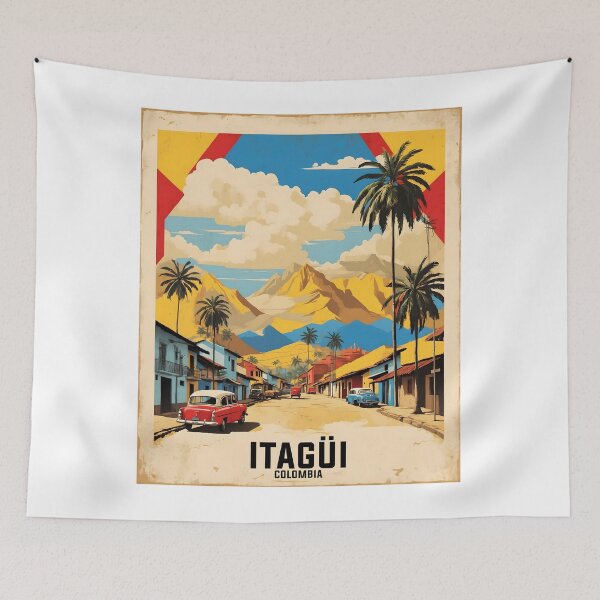 Item preview, Itagui Colombia Colombia Retro Vintage Poster Tourism  designed and sold by TravelersGems.
