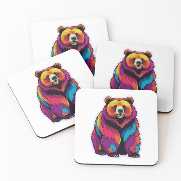 Item preview, Bold and Colorful Bear in Pop Art Style designed and sold by ArtCreator2023.