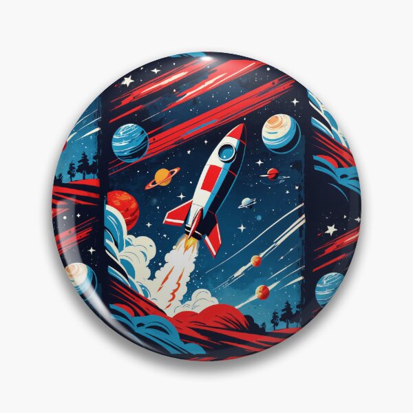 Item preview, Whimsical Cute Rocket Ship designed and sold by ByteyCreatives.