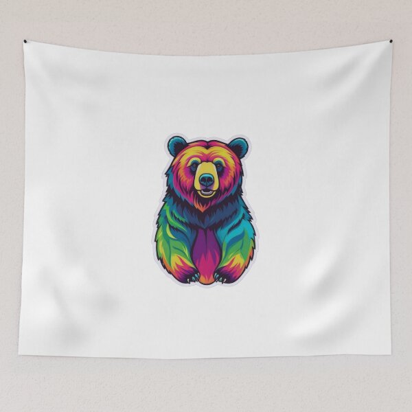 Item preview, Urban Wildlife Art: Playful Pop Bear designed and sold by ArtCreator2023.