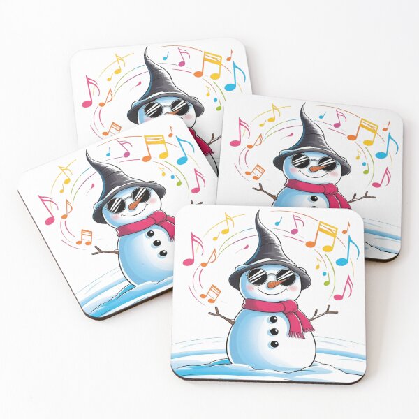 Item preview, Snowman & Colorful Musical Notes T-Shirt – Festive Winter Melody Design designed and sold by LoliDesignShop.