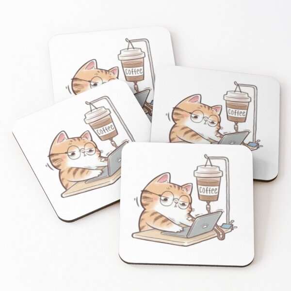Aperçu de l'œuvre a caffeinated cat on a mission, cat, coffe , work créée et vendue par Atexqy-Artistry.
