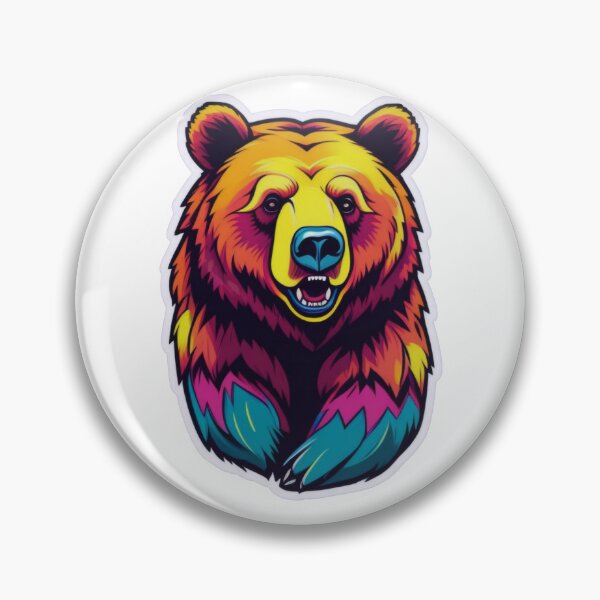 Item preview, Eye-catching bear design with funky colors designed and sold by ArtCreator2023.