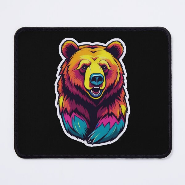 Item preview, Eye-catching bear design with funky colors designed and sold by ArtCreator2023.