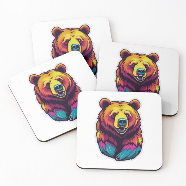 Item preview, Eye-catching bear design with funky colors designed and sold by ArtCreator2023.