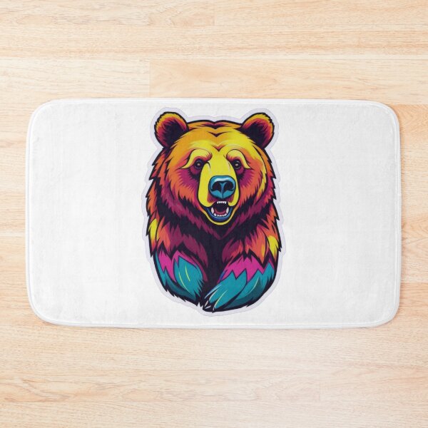 Item preview, Eye-catching bear design with funky colors designed and sold by ArtCreator2023.