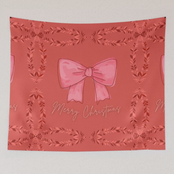 Item preview, Coquette bow MERRY CHRISTMAS red design  designed and sold by Stefrait-7.