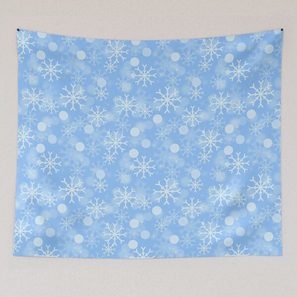Item preview, Winter Snowflakes on Blue Background Holiday Pattern designed and sold by MarikaJohnson.