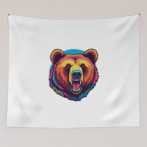 Item preview, Pop Art Bear with Vibrant Street Style designed and sold by ArtCreator2023.