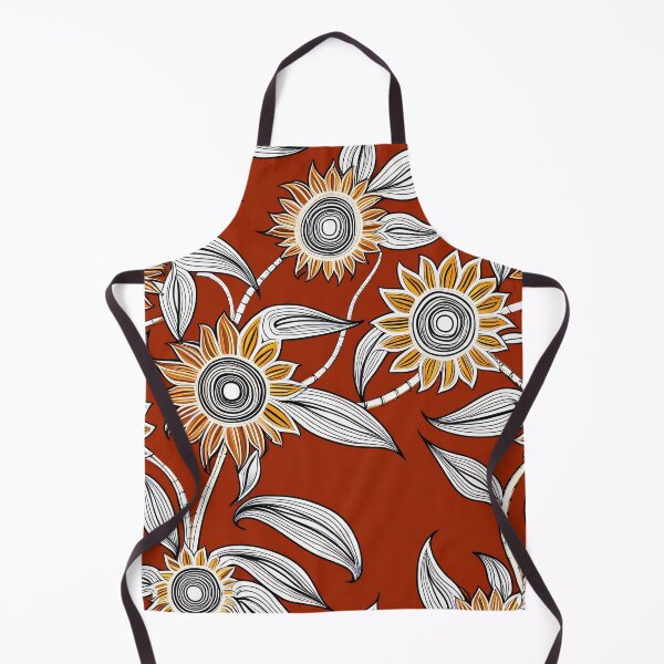 Item preview, Traditional Aboriginal Line Art with Sunflower Motifs – Art Photo Print designed and sold by TRex-Landscapes.