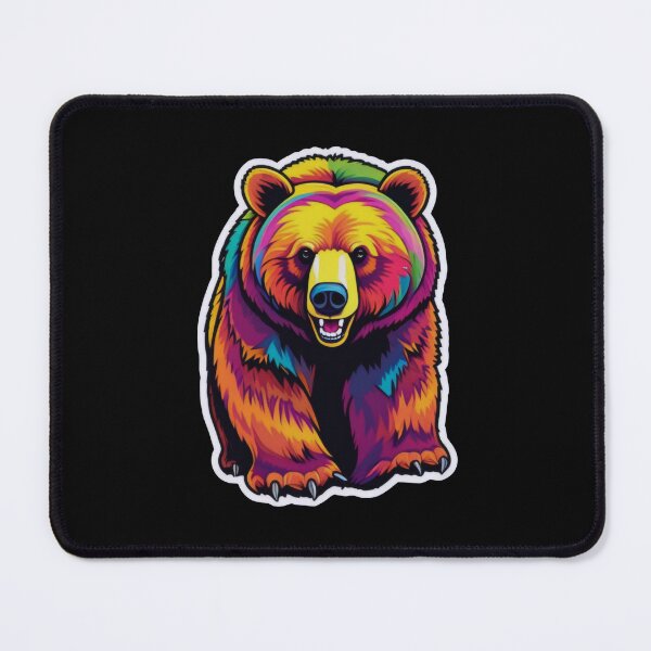 Item preview, Modern Art Bear: Bold Colors, Fun Vibe designed and sold by ArtCreator2023.
