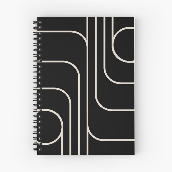 Item preview, Retro Modernist Geometric Design Black & Linen White designed and sold by tonymagnerart.
