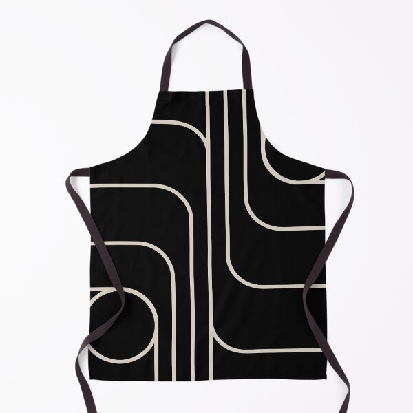 Item preview, Retro Modernist Geometric Design Black & Linen White designed and sold by tonymagnerart.