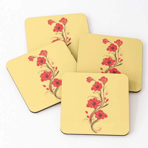 Item preview, Hungarian Folk Art Design, Red Flowers Art designed and sold by xiao xuans.
