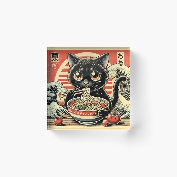 Item preview, Cat Ramen Japanese Funny Graphic Tees Kawaii Cat Anime Gifts designed and sold by SztylishDesigns.