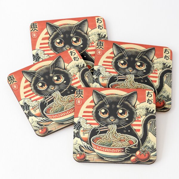 Item preview, Cat Ramen Japanese Funny Graphic Tees Kawaii Cat Anime Gifts designed and sold by SztylishDesigns.