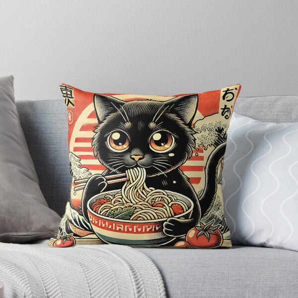 Item preview, Cat Ramen Japanese Funny Graphic Tees Kawaii Cat Anime Gifts designed and sold by SztylishDesigns.