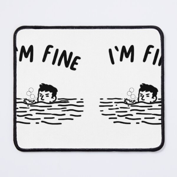 Item preview, I'm fine but I am drowning design t-shirt designed and sold by Boooart.