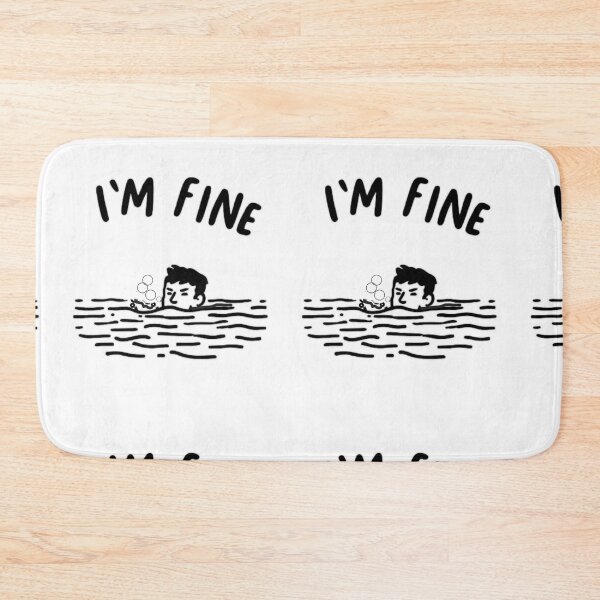 Item preview, I'm fine but I am drowning design t-shirt designed and sold by Boooart.